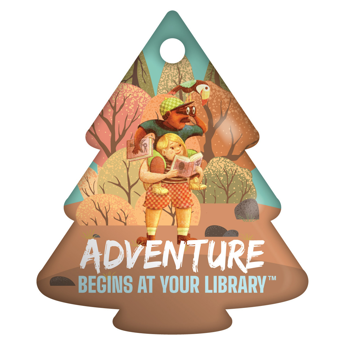 Tree Brag Tags - Adventure Begins at Your Library (Birdwatchers)