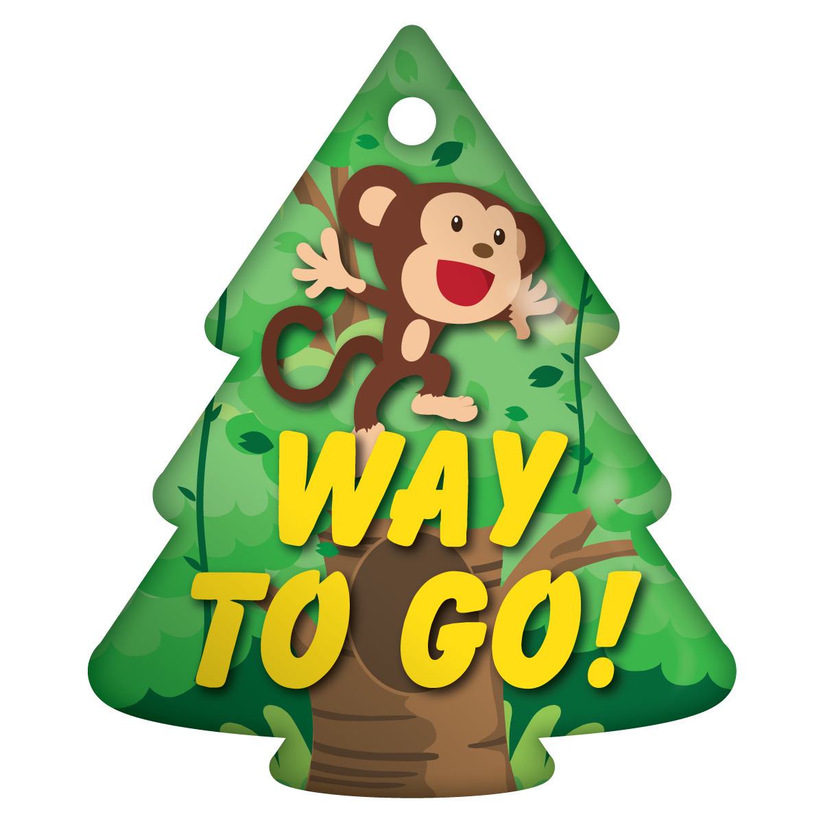 Tree Brag Tags - Way to Go! (Monkey)