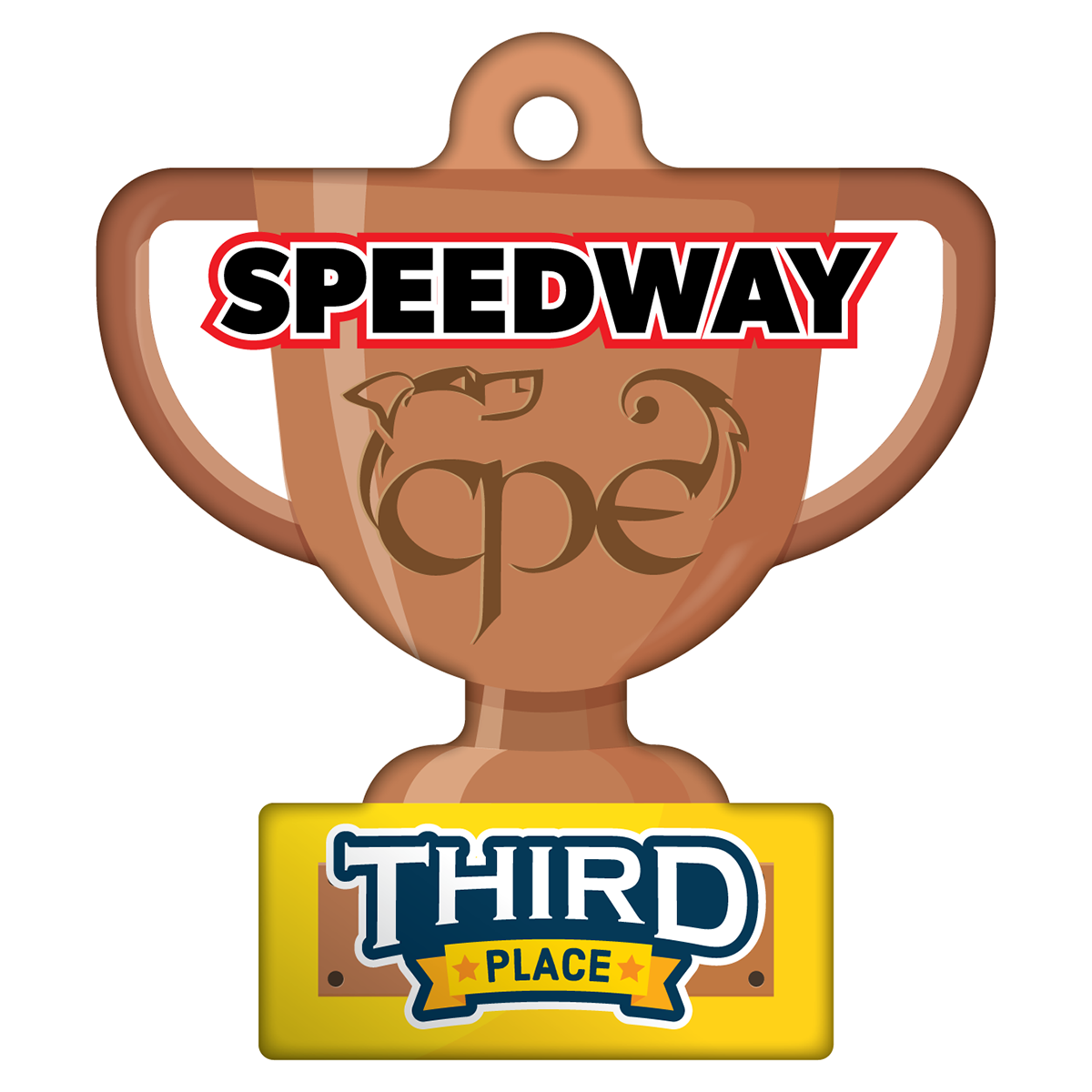 CPE Speedway 3rd Place Trophy Tag