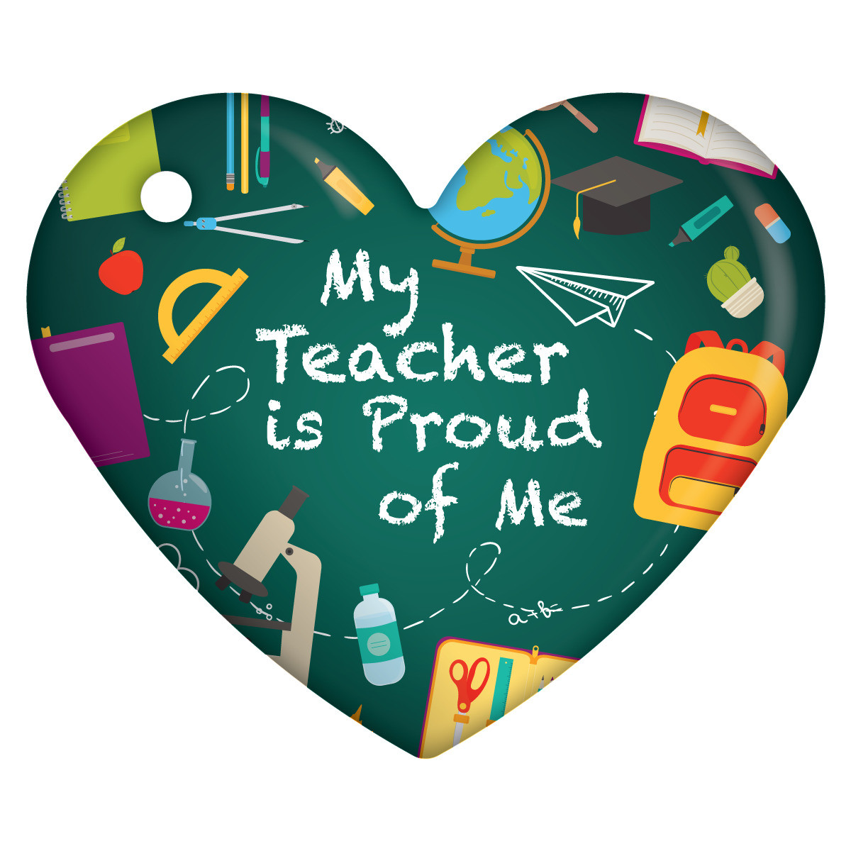 Heart Brag Tags - My Teacher is Proud of Me