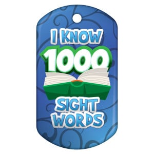Dog Brag Tags - I Know 1000 Sight Words