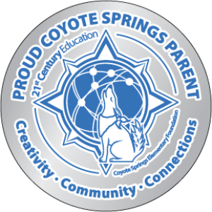 Custom Clear One-Color Circle Window Clings 4" - Proud Coyote Springs Parent