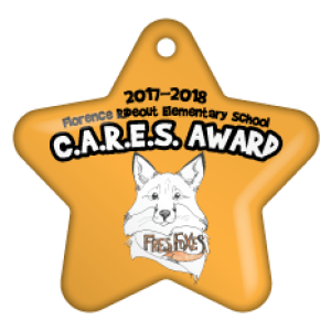 Custom Star Brag Tag - C.A.R.E.S. Award