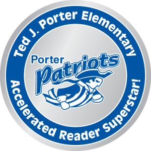 Custom Clear One-Color Circle Window Clings 4" - Accelerated Reader Superstar!
