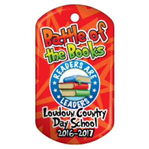 Custom Dog Brag Tag - Battle of the Books, Readers are Leaders