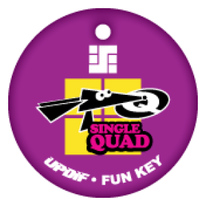 Custom Circle Brag Tag - Single Quad UPDIF Fun Key