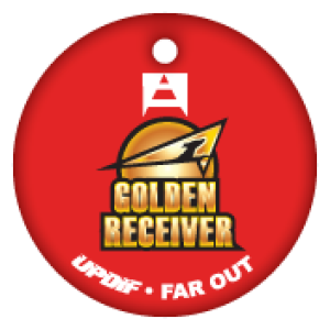 Custom Circle Brag Tag - Golden Reciever UPDIF Far Out