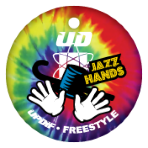 Custom Circle Brag Tag - Jazz Hands UPDIF Freestyle