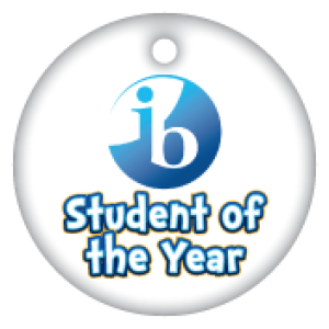 Custom Circle Brag Tag - IB Student of the Year