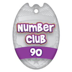 Custom Shield Brag Tag - Number Club 90