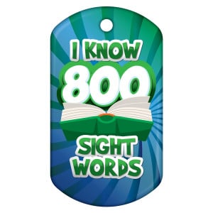 Dog Brag Tags - I Know 800 Sight Words