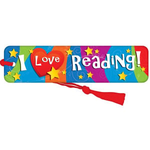 Bookmark with Red Tassel - I Love Reading