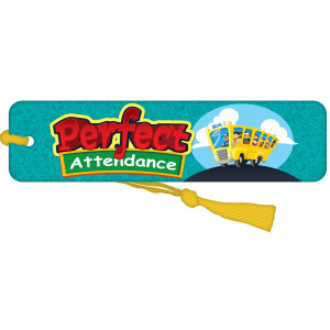 Bookmark with Gold Tassel - Perfect Attendance
