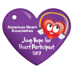 Custom Heart Brag Tag - Jump Rope for Heart Participant
