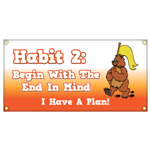 Hem & Grommet Digital 2' x 4' Banner - Habit 2: Begin With The End In Mind