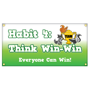 Hem & Grommet Digital 2' x 4' Banner - Habit 4: Think Win-Win