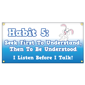 Hem & Grommet Digital 2' x 4' Banner - Habit 5: Seek First To Understand