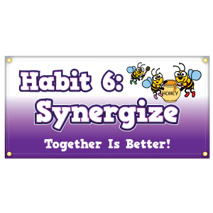 Hem & Grommet Digital 2' x 4' Banner - Habit 6: Synergize