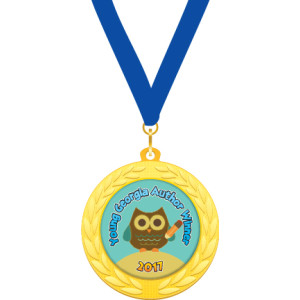 Custom Gold Medallion - Young Georgia Author Winner