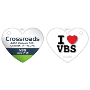 Custom Heart Brag Tag - I Heart VBS