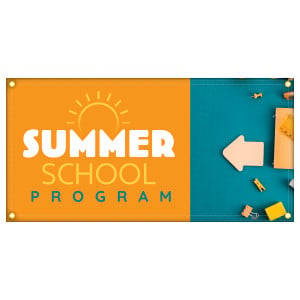 Hem & Grommet Digital (2' x 4') Banner - Summer School Program 