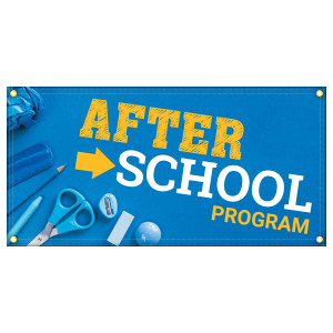 Hem & Grommet Digital (2' x 4') Banner - After School Program 