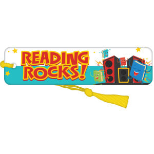 Bookmark with Yellow Tassel - Reading Rocks