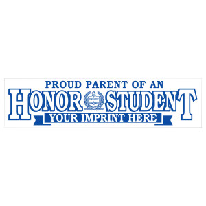 Custom One-Color Bumper Sticker Decal - Honor Student