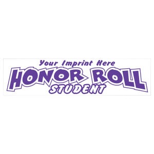 Custom One-Color Bumper Sticker Decal - Honor Roll