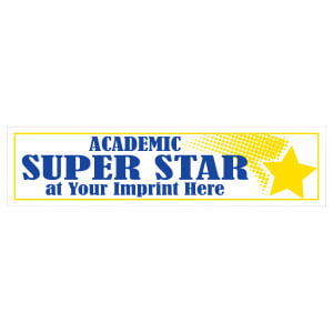 Custom Two-Color Bumper Sticker Decal - Academic Super Star