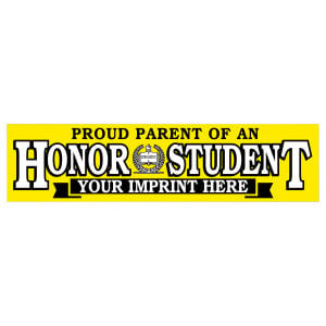 Custom Two-Color Bumper Sticker Decal - Honor Student