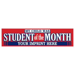 Custom Two-Color Bumper Sticker Decal - Student Of The Month