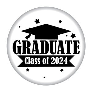 Metal Button - Graduate (Class of 2024)