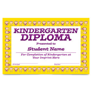 Custom 5.5" x 8.5" Certificate - Kindergarten Diploma