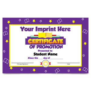 Custom 5.5" x 8.5" Certificate - Certificate of Promotion