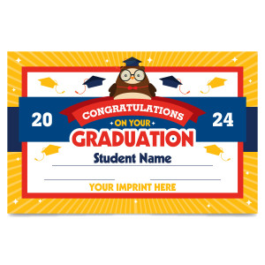 Custom 5.5" x 8.5" Certificate - Congratulations on your Graduation  