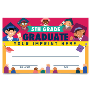 Custom 5.5" x 8.5" Certificate - 5th Grade Graduate