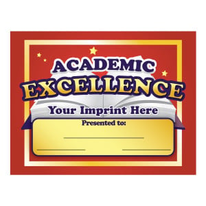Custom 8.5" x 11" Certificate -  Academic Excellence