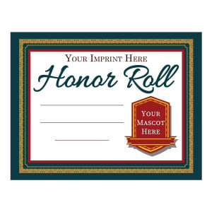 Custom 8.5" x 11" Certificate - Honor Roll