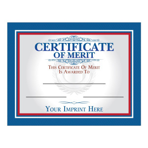 Custom 8.5" x 11" Certificate - Certificate of Merit