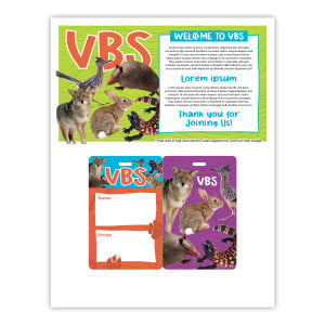 Easy Peel Badge - VBS Animals