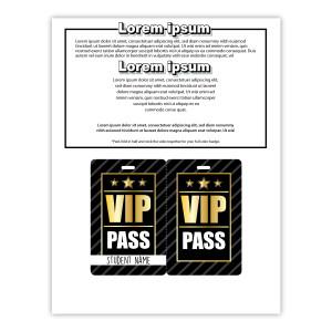 Easy Peel Badge - VIP Pass