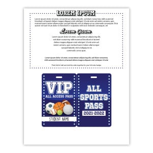 Easy Peel Badge - VIP All Sports Pass