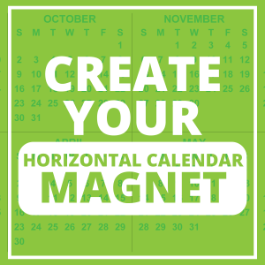Custom Horizontal Calendar Magnet - School