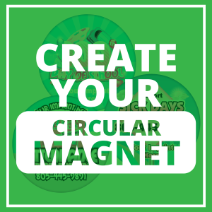 Custom Circular Statement Magnet - School