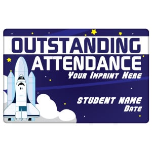 Custom Magnetic Plaque - Outstanding Attendance (Space)