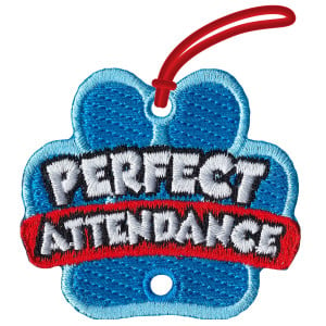 PATCH Tag - Perfect Attendance Paw