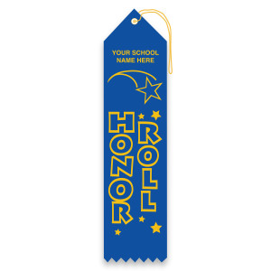 Imprinted Carded Ribbon - Honor Roll