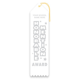 Imprinted Carded Ribbon - Honorable Mention Award