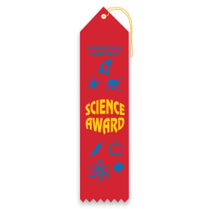 Imprinted Carded Ribbon - Science Award